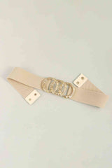 Zinc Alloy Buckle Elastic Wide Belt