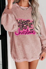 MERRY CHRISTMAS Round Neck Long Sleeve Sweatshirt