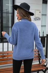 Turtle Neck Long Sleeve Pullover Sweater