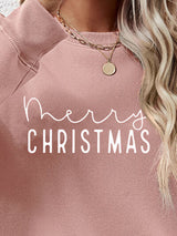 MERRY CHRISTMAS Dropped Shoulder Sweatshirt