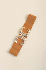 Zinc Alloy Buckle Elastic Wide Belt