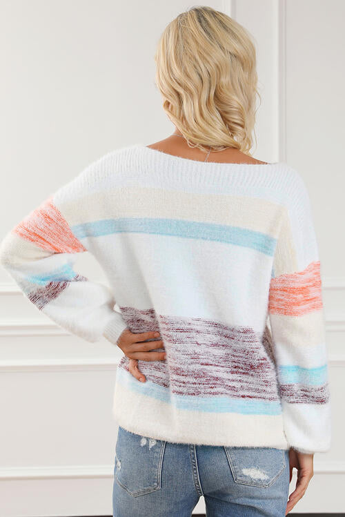 Striped Long Sleeve Sweater