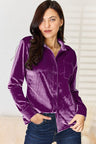 Pocketed Button Up Long Sleeve Shirt