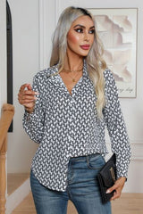 Printed Buttoned Long Sleeve Shirt