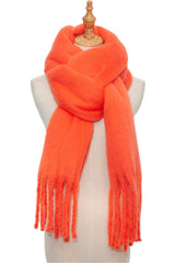 Fringe Detail Polyester Scarf