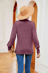 Johnny Collar Long Sleeve Top