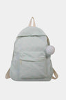 Printed Polyester Large Backpack (Fluffy Ball Included)