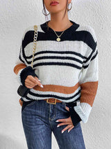 Striped Round Neck Sweater