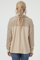 Sequin Long Sleeve Shirt