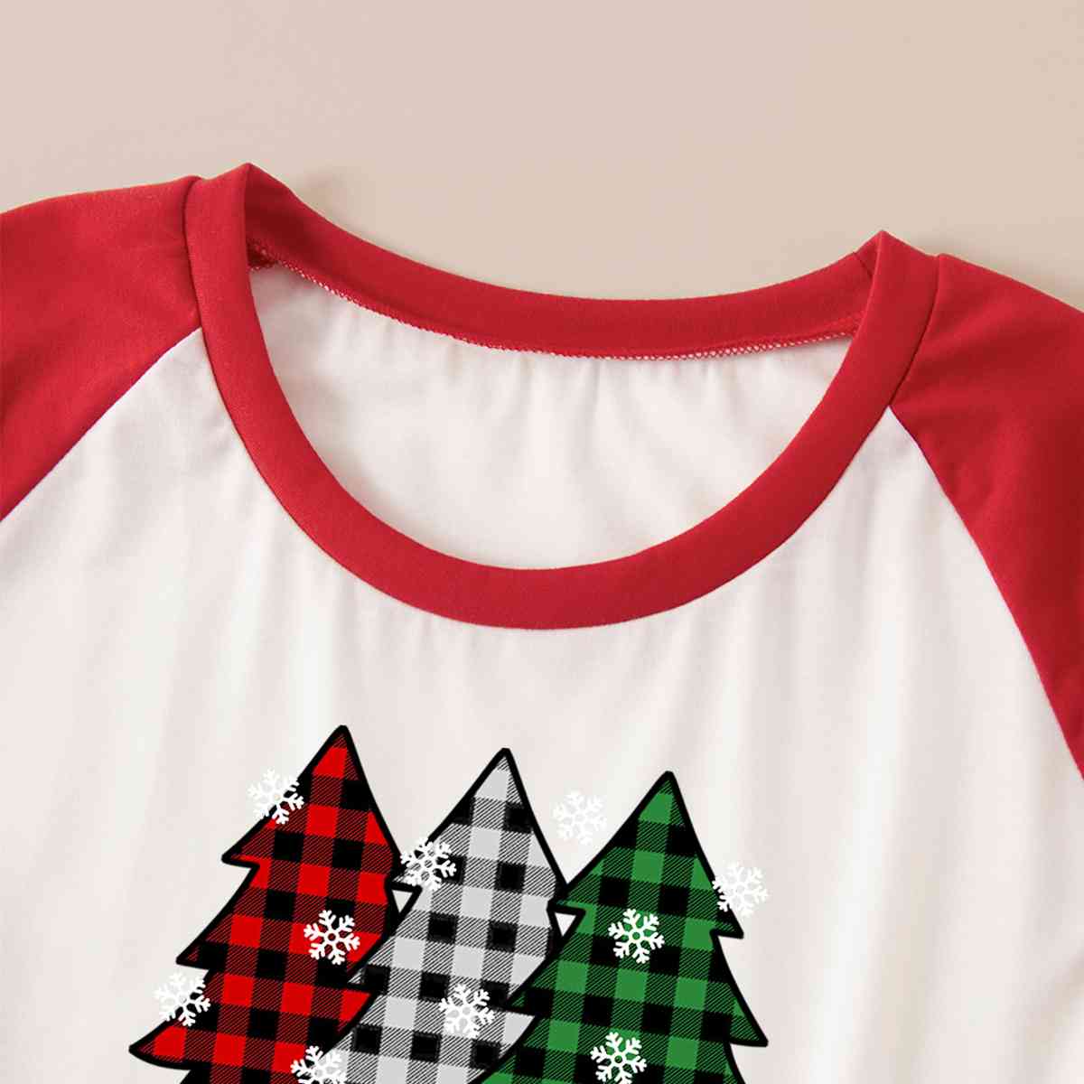 MERRY CHRISTMAS Graphic Top and Striped Pants Set