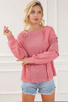 Mineral Wash Patchwork Exposed Seam Sweatshirt