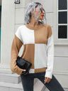 Contrast Drop Shoulder Sweater