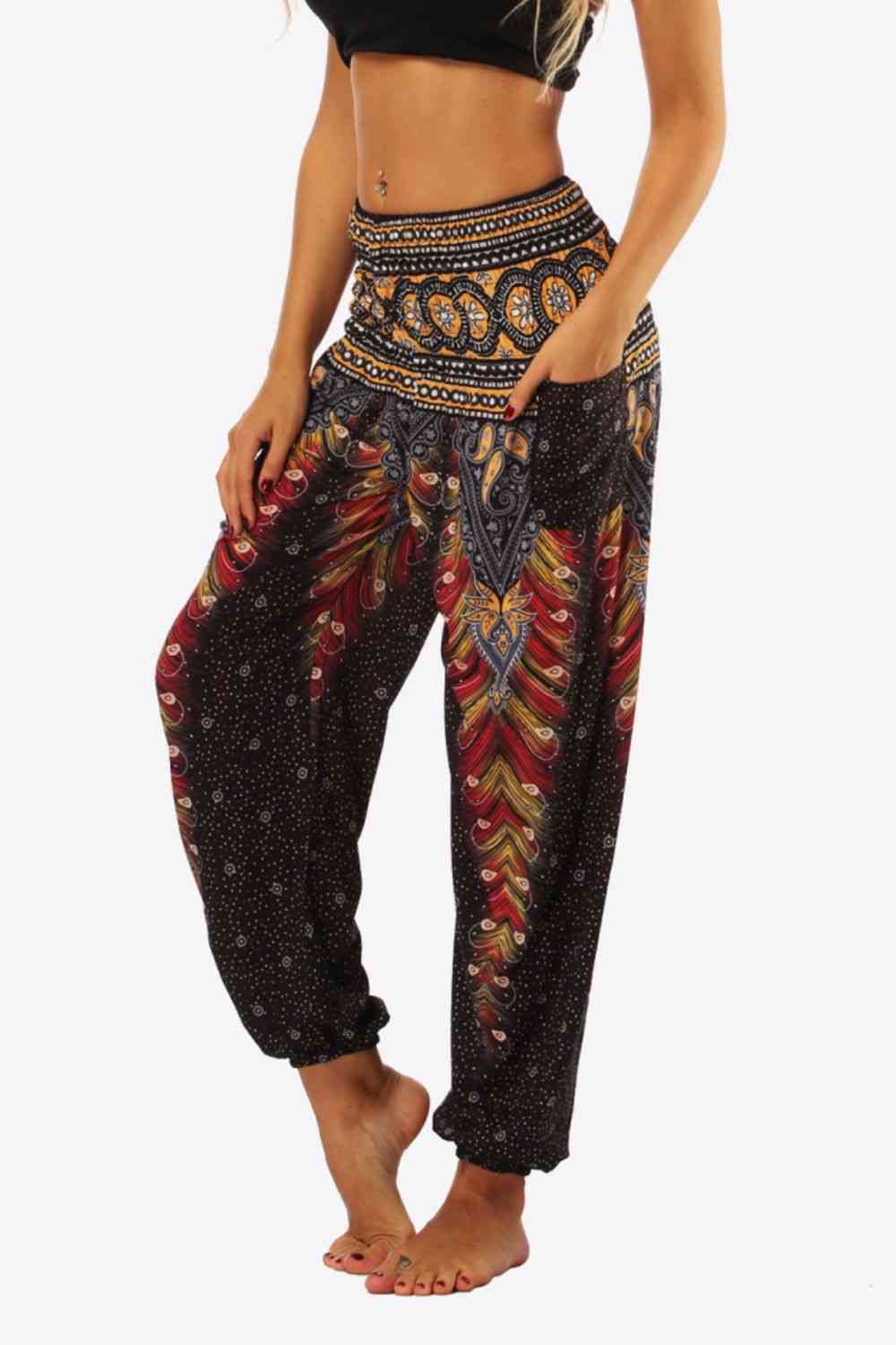 Printed Pants with Pockets