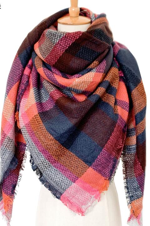 Plaid Imitation Cashmere Scarf