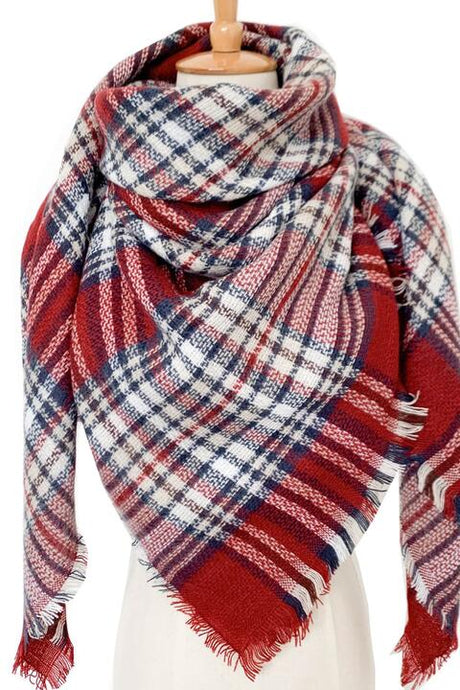 Plaid Imitation Cashmere Scarf