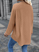 Button Up V-Neck Long Sleeve Shirt