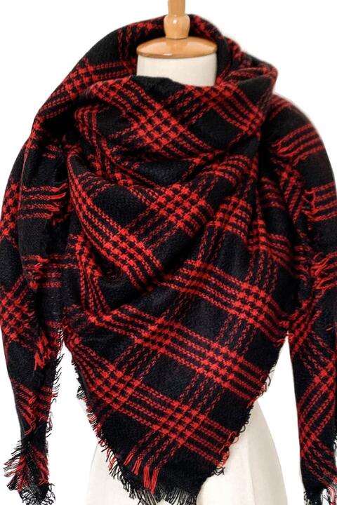 Plaid Imitation Cashmere Scarf