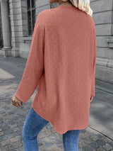 Button Up V-Neck Long Sleeve Shirt