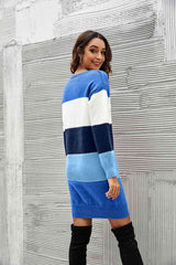 Woven Right Striped Sweater Dress