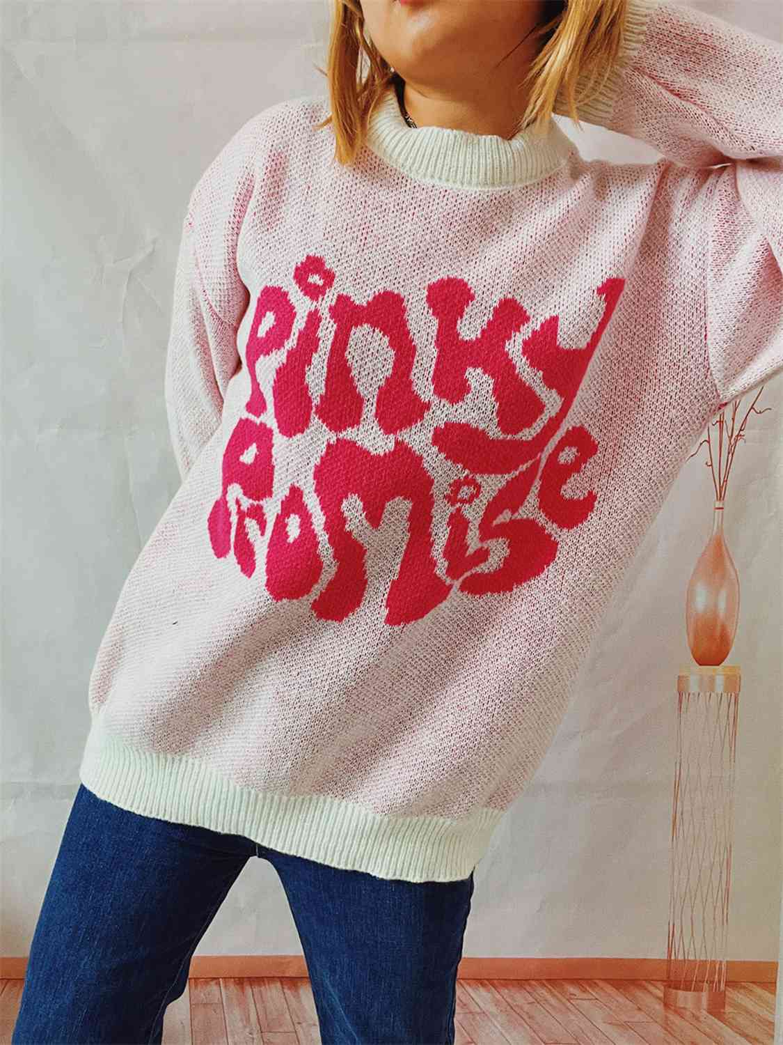 PINKY PROMISE Graphic Sweater