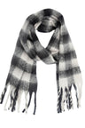 Plaid Fringe Detail Polyester Scarf