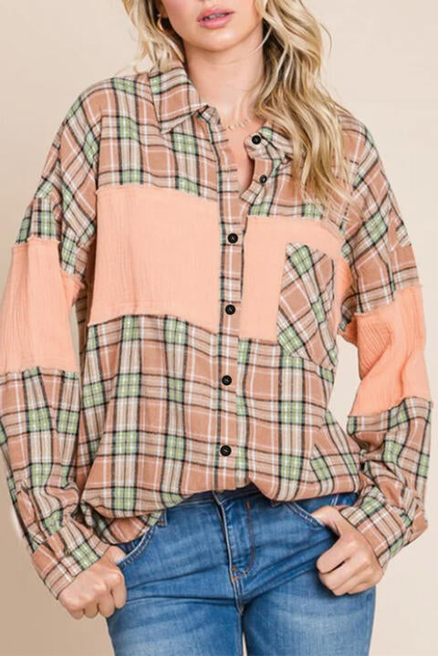 Plaid Collared Button Down Shirt