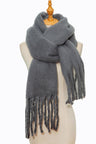 Fringe Detail Polyester Scarf