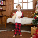 Raglan Sleeve Top and Plaid Pants Set