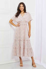 HEYSON Sweet Talk Kimono Sleeve Maxi Dress in Blush Pink