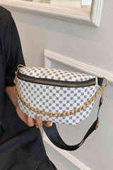 Printed PU Leather Sling Bag