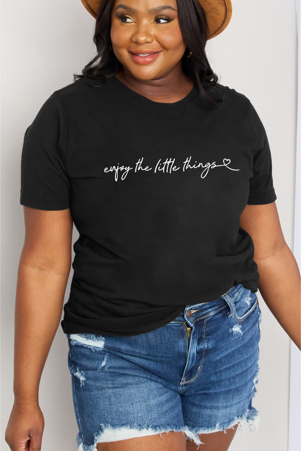 Simply Love Full Size ENJOY THE LITTLE THINGS Graphic Cotton Tee