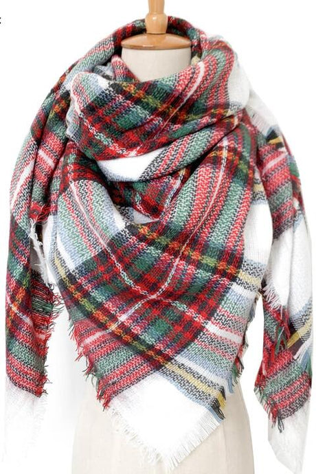 Plaid Imitation Cashmere Scarf