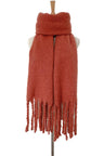 Fringe Detail Polyester Scarf