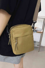 Wide Strap Polyester Crossbody Bag