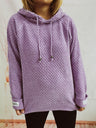 Drawstring Long Sleeve  Hooded Sweater