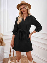 Johnny Collar Tie Waist Dress