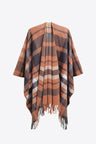 Plaid Fringe Detail Polyester Scarf